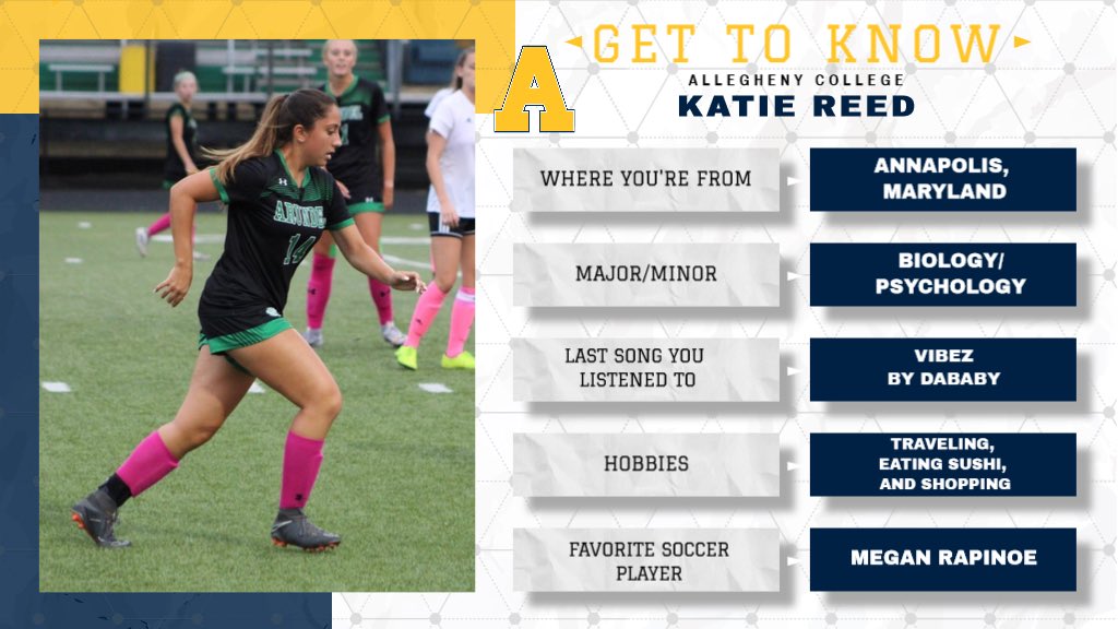 AlleghenyWSoc's tweet image. Get to Know: newcomer Katie Reed!🐊⚽️ #bringyouragame