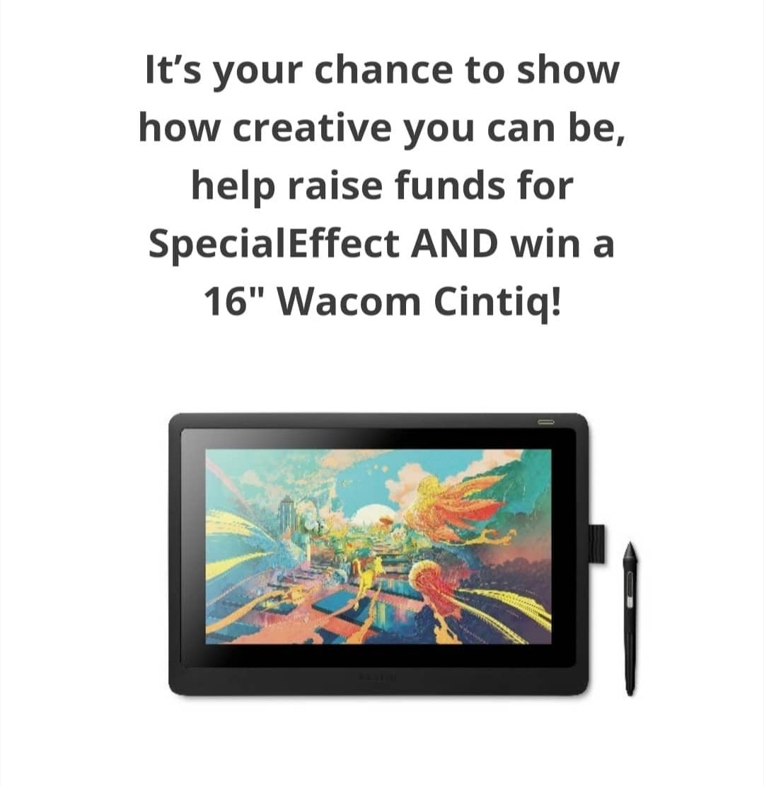 OneSpecialGame1's tweet photo. 4 reasons to enter #OneSpecialGame:

✅ Become part of the official art showcase 
✅ Have your design turned into limited edition prints
✅ Raise awareness and funds for @SpecialEffect
✅ You could win a 16" @wacom Cintiq 😱

Enter now: https://t.co/aktZRPJzG7 #CharityTuesday https://t.co/qjNZPdRvMU