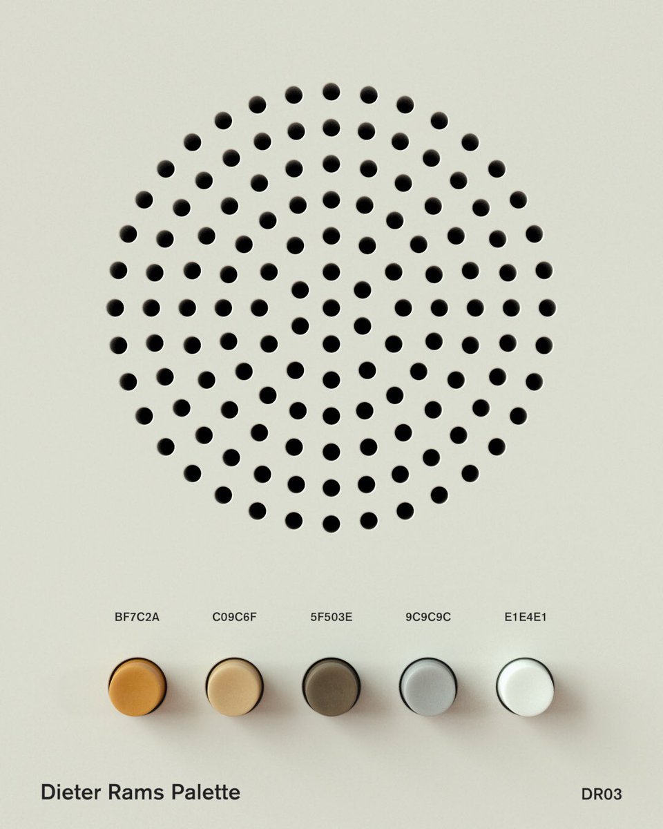 cgpov's tweet photo. I nearly forgot that we have a whole set of Dieter Rams color palettes to download over on @GSG3D Plus for @maxon3d https://t.co/bdS2wex8Bd