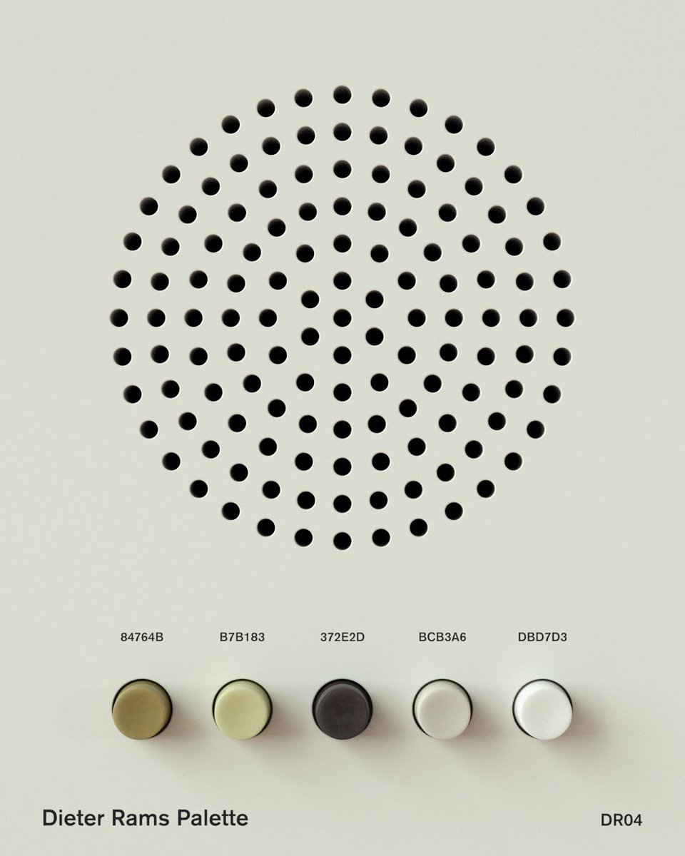 cgpov's tweet photo. I nearly forgot that we have a whole set of Dieter Rams color palettes to download over on @GSG3D Plus for @maxon3d https://t.co/bdS2wex8Bd