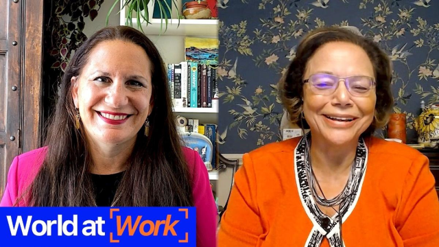 RuthAFrank's tweet photo. @LaurenYoung from Reuters discusses the #multigenerational #workforce with @PitneyBowes' @JohnnaTorsone #PBemp https://t.co/77lPv1nfca https://t.co/0BR0EyRGZJ