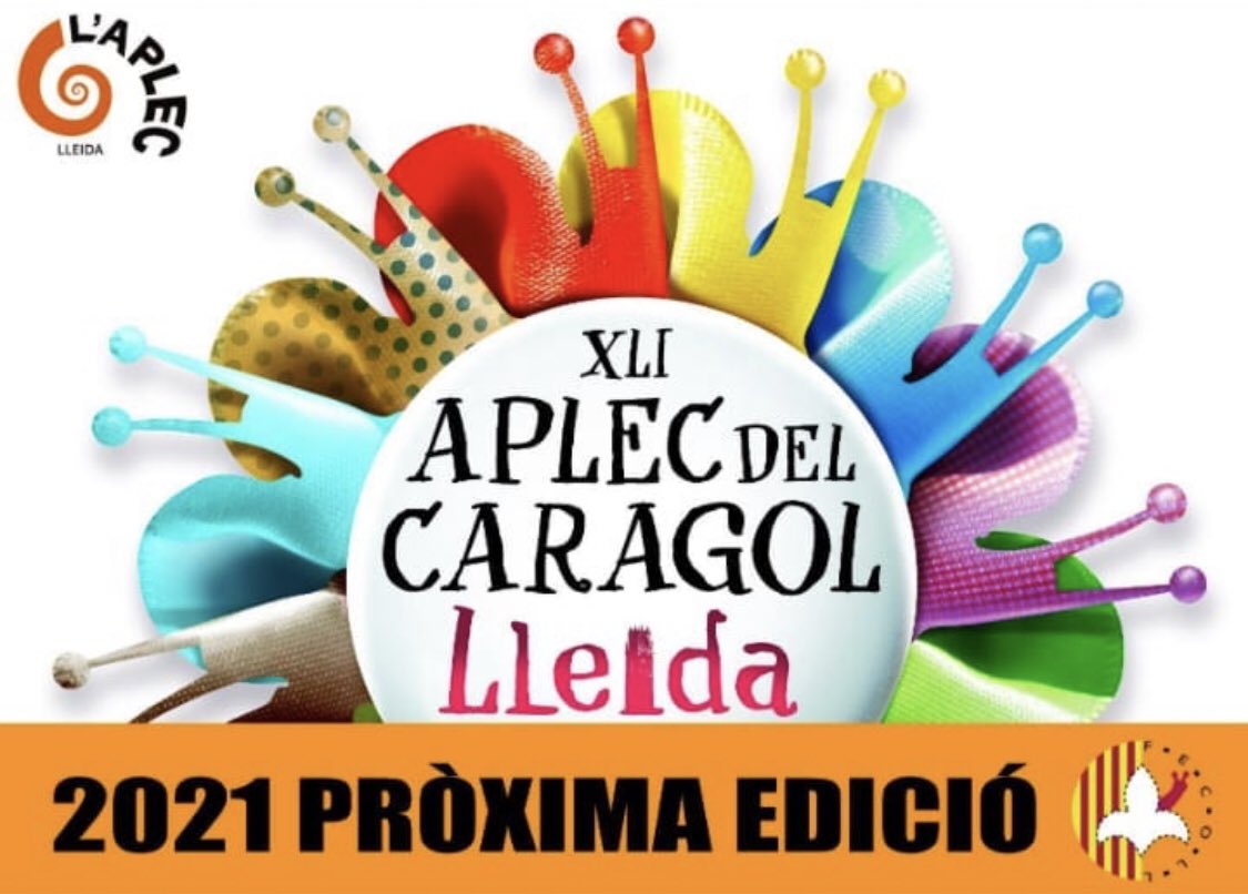 Amb bon criteri, la Fecoll ha anunciat que l’<a href="/AplecCaragol/">Aplec Caragol Lleida</a> queda ajornat fins el 2️⃣0️⃣2️⃣1️⃣ Tornarem amb més força!🐌🐌