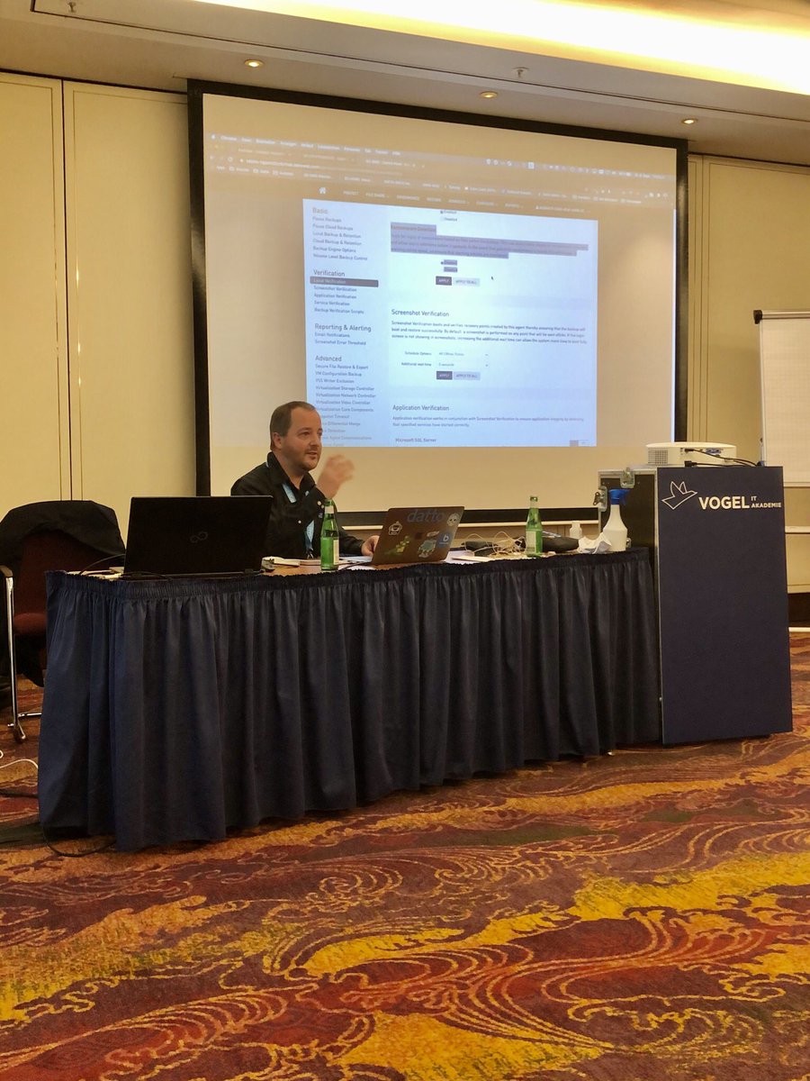 vogelitakademie's tweet photo. Shaun Durrant von @DattoDACH ist bekannt für seine Sessions der anderen Art - kniend oder stehend: seine Expertise im MSP-Bereich ist nicht wegzureden. Welche Mehrwerte die Verzahnung/Integration von MSP-Produkten bietet, verrät er uns heute. #sectechcon https://t.co/7vKKgRlHGC