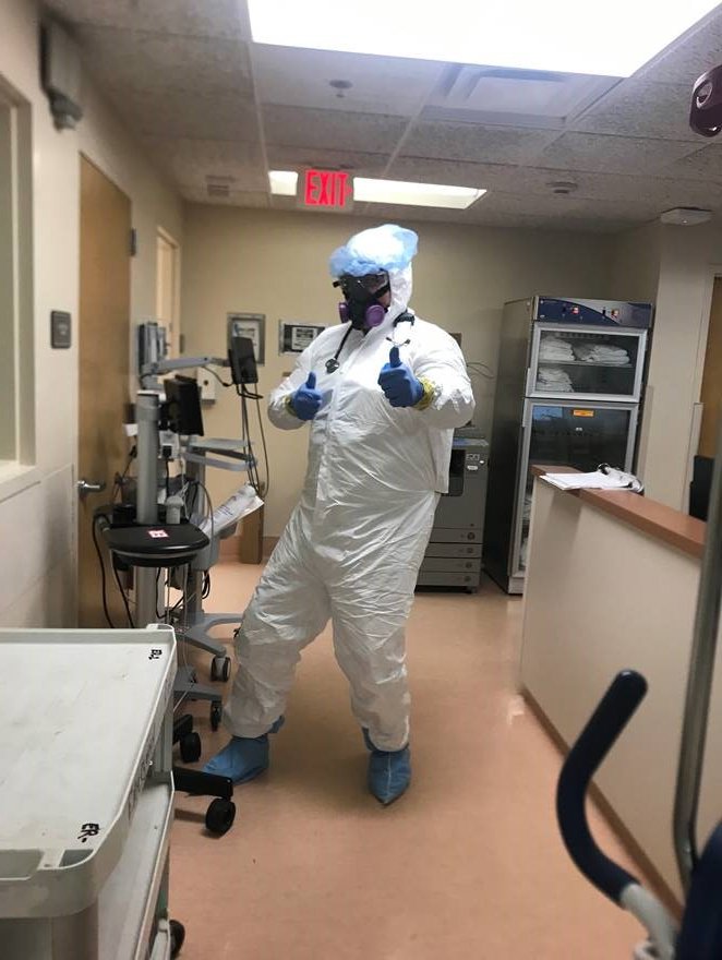 FAUmedEM's tweet photo. FAU Emergency Medicine takes resident safety seriously. In south Florida, any emergency room patient could have COVID-19. We use full PPE, every patient, every time. https://t.co/cmzTiDChGc