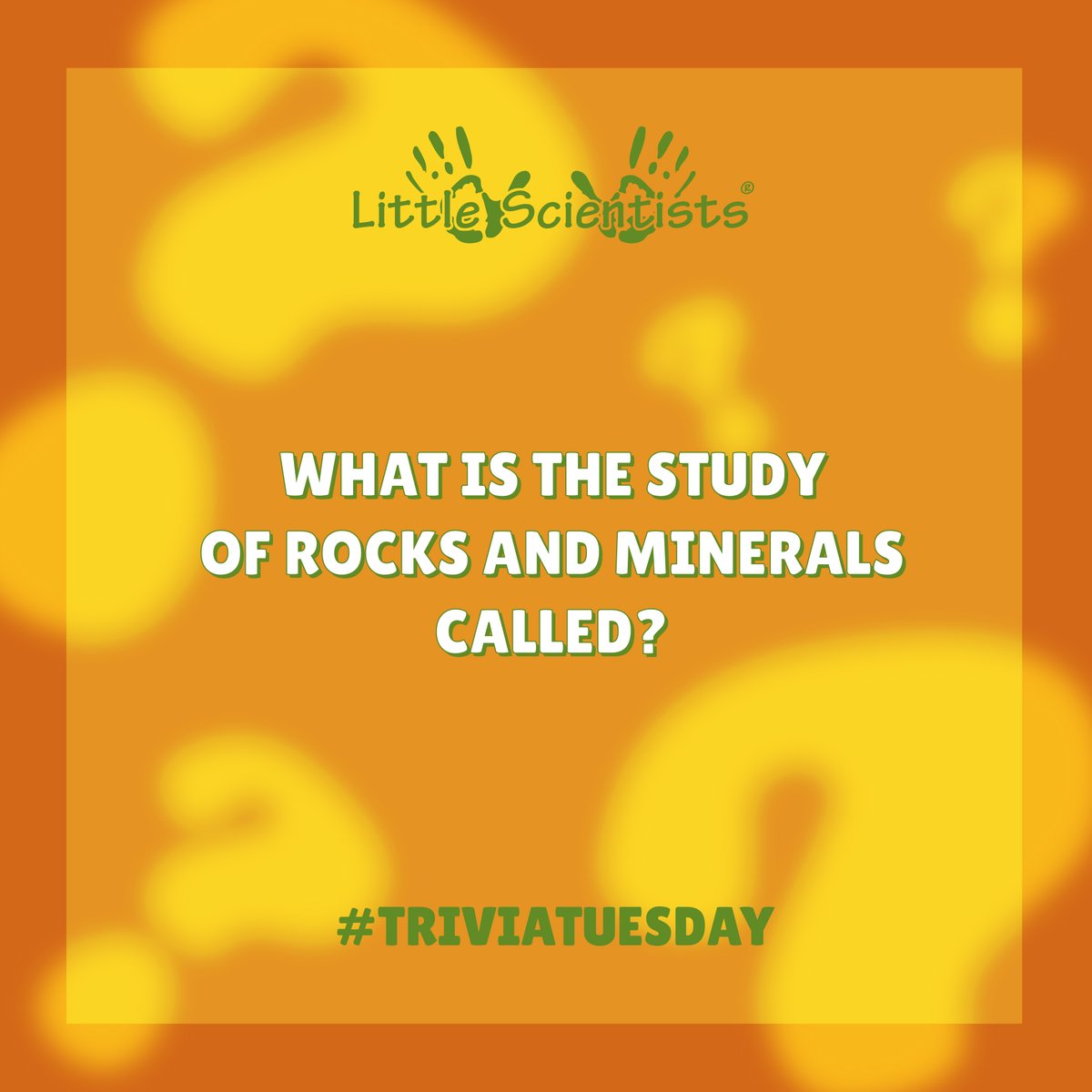 LScientists's tweet photo. Its #triviatuesday and its time to #ROCK out with another challenge. What is the study of #rocksandminerals called? Comment below with your answer and @ a friend to see if they know their #rockfacts!🗿 https://t.co/O4GPqAHtUM