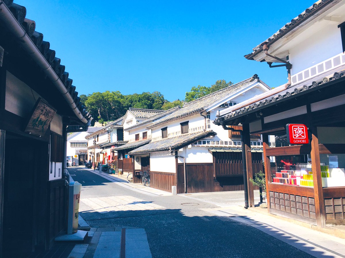 「今日は丸一日遊んだ絵師100人展も行った。美観地区ガラガラだったので平日狙って大」|🥜あさぎ屋@Skeb始めましたのイラスト