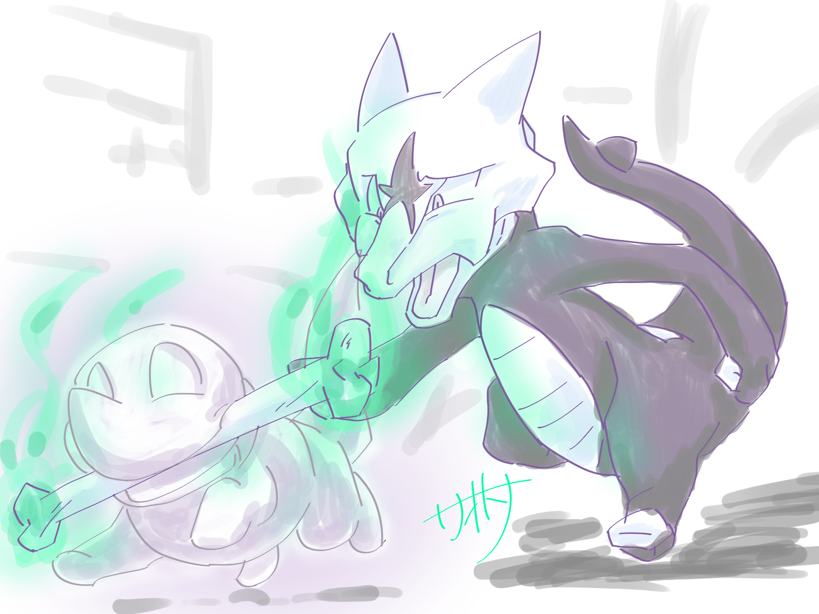 サオトナ ゴーストポケモンがどっかのマンションに来たら 間違いなくアローラガラガラのホネはオバ犬に持っていかれて追いかける羽目になる落書き この後壁すり抜けられたら 実体持ってるからすり抜けられなくてドアにぶつかるガラガラをどこに