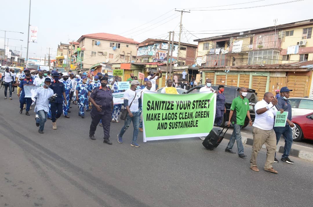 To create awareness on the importance of sustainable waste management, we joined the wife of the Lagos State Governor, Dr. (Mrs.) Ibijoke Sanwo-Olu, during today's "Walk-Against-Waste", organised by SWEEP Foundation, in conjunction with #LAWMA, at Alausa, Ikeja.

#KeepLagosClean