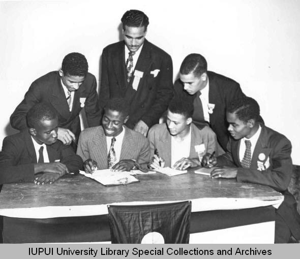 A significant event in FFA’s history likely contributed to the steep decline in the number of Black farmers. In 1965, FFA took over the New Farmers of America, a farm organization for young Black men that had over 58,000 members. Here’s the NFA’s 1947 national officers.