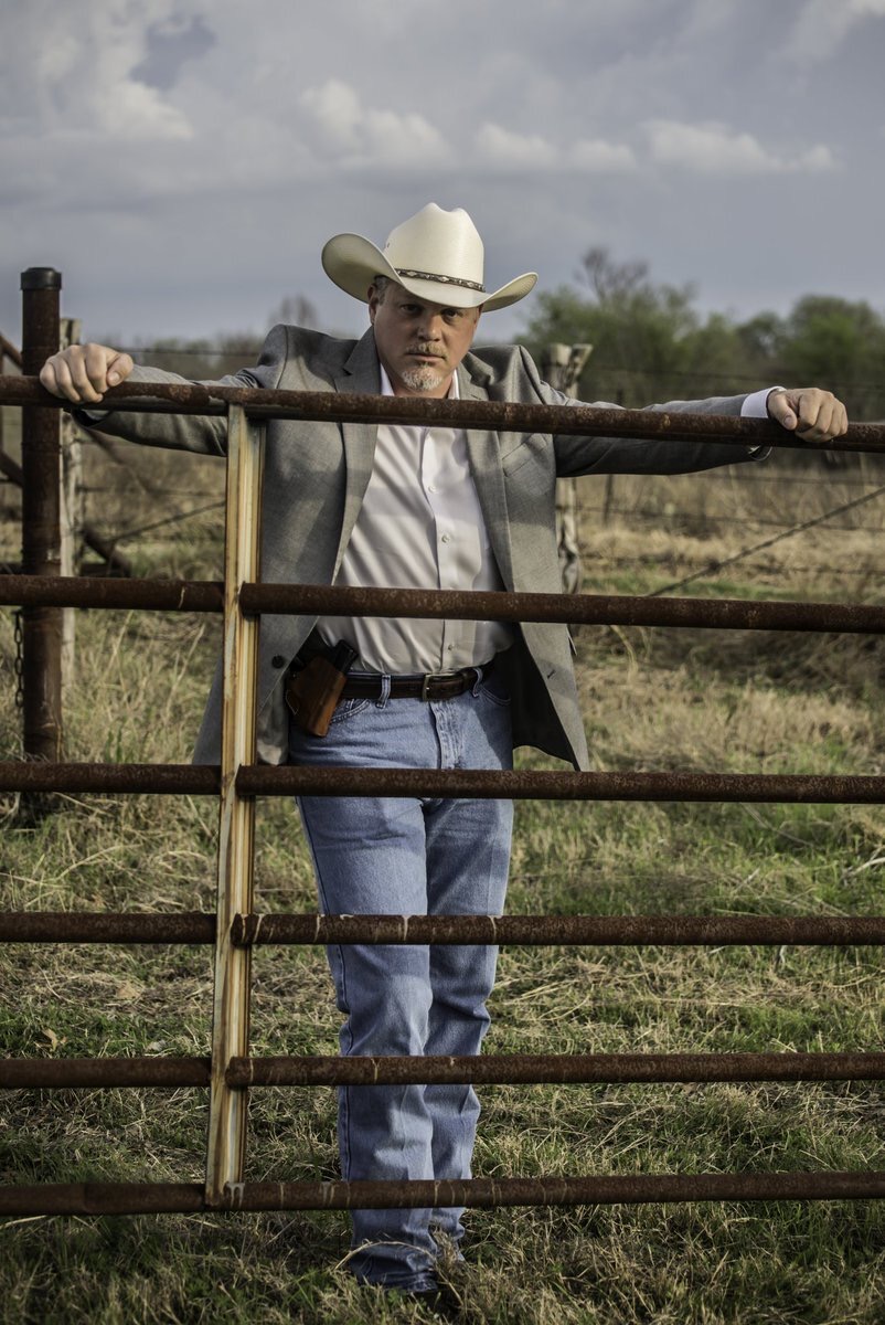 jonestony's tweet photo. My guest this week on the Reverend Hunter Podcast is  Bracy Hill (@bvhill2), a hunter and conservationist, an historian and theologian, a rancher and a professor at @Baylor with the most badass headshot of any prof you've ever seen. 
https://t.co/VbjhLqX9Lb https://t.co/wEGnJ5AdxF