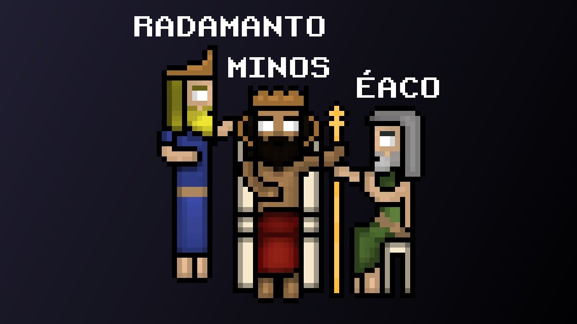 ProjectLORT's tweet image. O jogo se inicia no Hades, conheça os juízes das almas:

Radamanto/Radamanthys, responsável pelo julgamento de almas orientais

Éaco/Aiacos, responsável pelo julgamento de almas ocidentais

Minos, responsável pelo voto definitivo