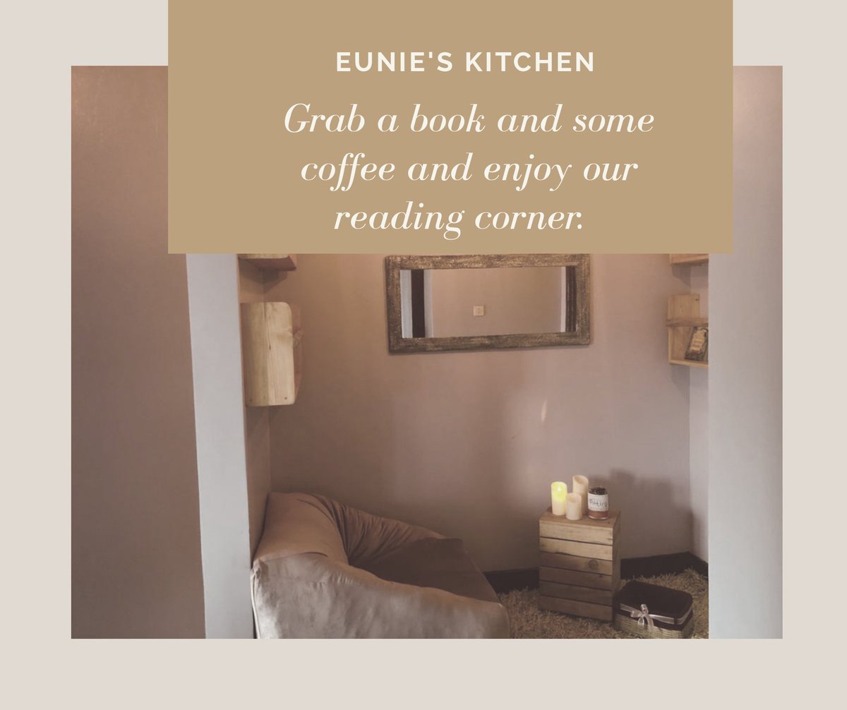 EuniezKitchen's tweet photo. Today is International Literacy Day. At Euniez Kitchen, we love food and we love books more. Visit our new Kasangati branch, grab some of our delicious coffee and a book and curl up in our special reading corner. 
Tell us, what's your favorite book ever?
#EuniezKitchen https://t.co/tCTPUZKDi2