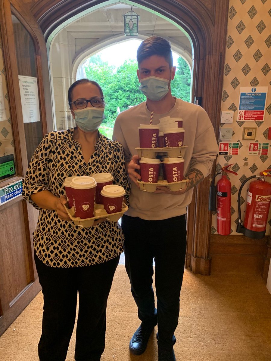 ClarendonCG's tweet photo. ☕Costa Coffee☕
Care assistant Matthew at Kenilworth had treated staff and residents to costa coffee. Thank you for this kind gesture. Looks good and hope everyone enjoyed ❤️ https://t.co/ZJtlzfxkgJ