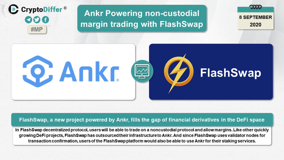CryptoDiffer's tweet photo. Ankr Powering non-custodial margin trading with FlashSwap

@FlashSwap, a new project powered by @Ankr $ANKR, fills the gap of financial derivatives in the DeFi space.

👉 https://t.co/IvJVRoDNQ1 https://t.co/QjDqKMuroQ