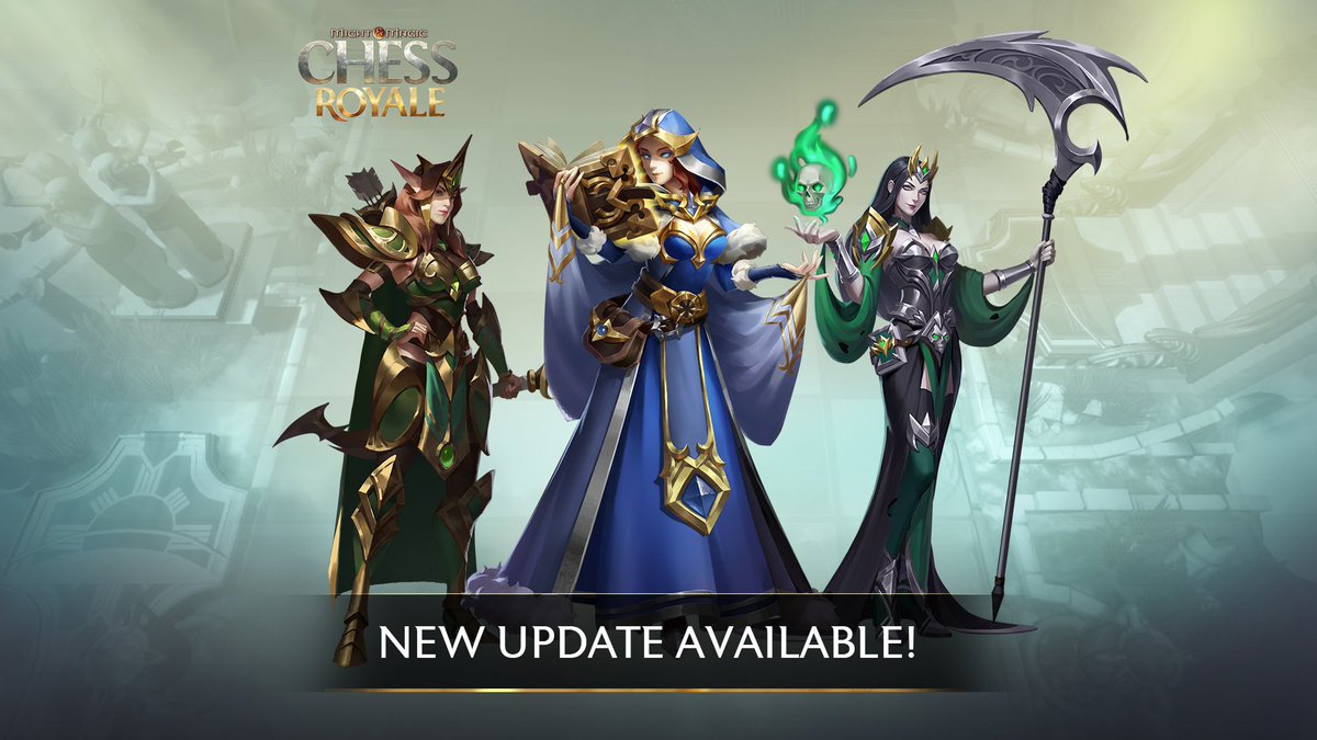 Enhance your #ChessRoyale experience with 5 new Heroes to unleash, battlefield customization, improved rewards including daily login gifts, and a revamped Hero progression system! 🥳 Download NOW and see the full patch notes: bit.ly/2Fd7RJ0