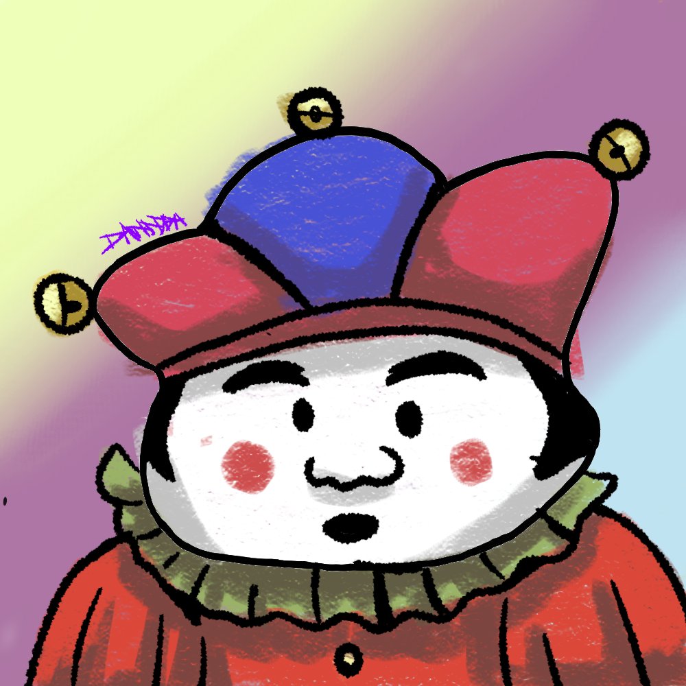 kookie_danish's tweet photo. Jester making a surprised face. Jarang2 buat doodle so harap oklah..... @doodict #doodictdtiys #imagineanything https://t.co/i5oWpMuQoE