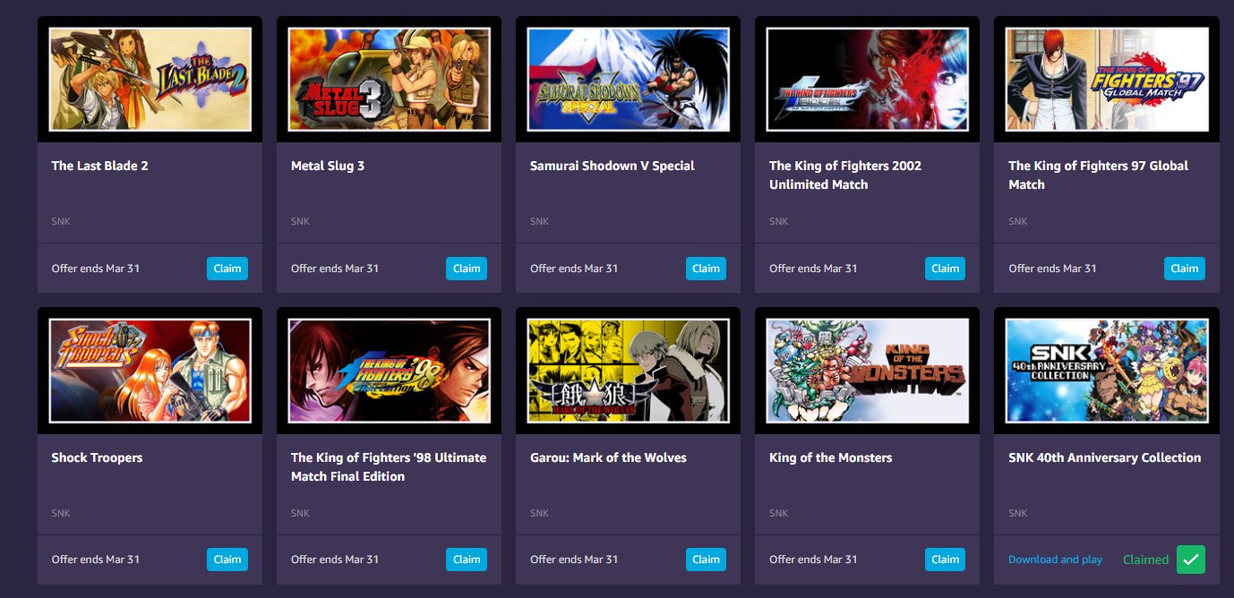 The King of Fighters e Metal Slug 3 estão grátis na  Prime Gaming