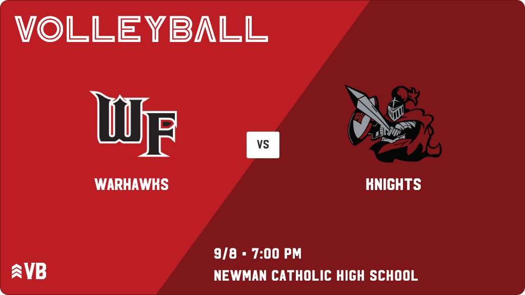 wfwarhawks's tweet photo. Volleyball (Varsity) Game Day! - Check out the game preview for the West Fork Warhawks vs the Newman Catholic Knights. It starts at 7:00 PM and is at Newman Catholic High School. https://t.co/RjqpIooenF https://t.co/oNYJYGYIvb
