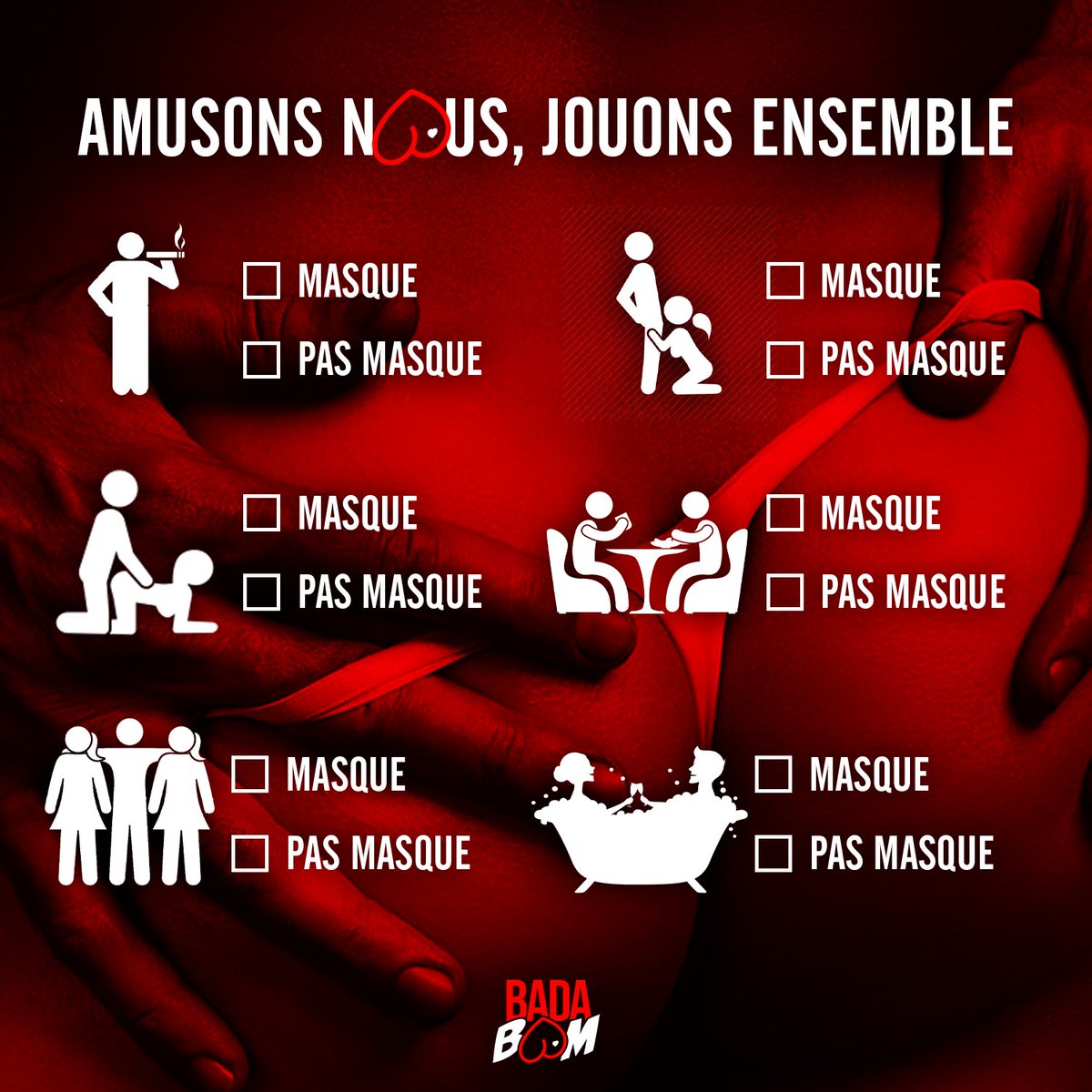 Badaboomlyon's tweet photo. On a envie de s'amuser avec vous alors jouons ensemble et faites nous rire #clublibertin #libertinlyon #libertin #Libertine #francecoquine #wyylde https://t.co/8b5JSPIl4z