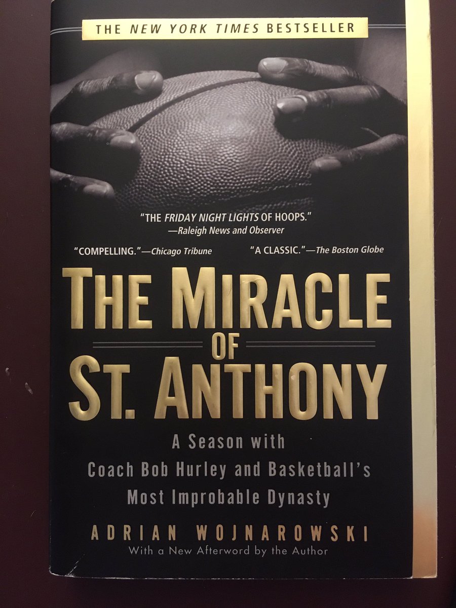 Suggestion for September 8 ... The Miracle Of St. Anthony: A Season with Coach Bob Hurley and Basketball’s Most Improbable Dynasty (2005) by Adrian Wojnarowski.