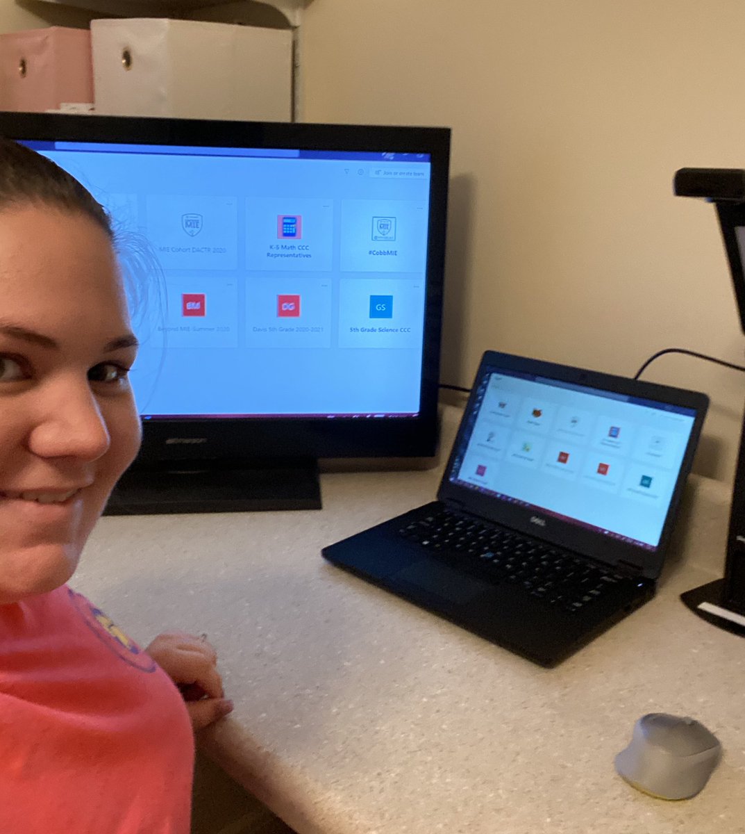 So glad I had an tv to rig this up this morning to make working from home a little easier! Multiple screens has been a game changer for digital learning. Not as fancy as my board at school, but it’ll do!  #theDavisDifference <a href="/CobbInTech/">CobbInTech</a> <a href="/CobbSchools/">Cobb County Schools</a> <a href="/davistigers87/">Davis Elementary</a>