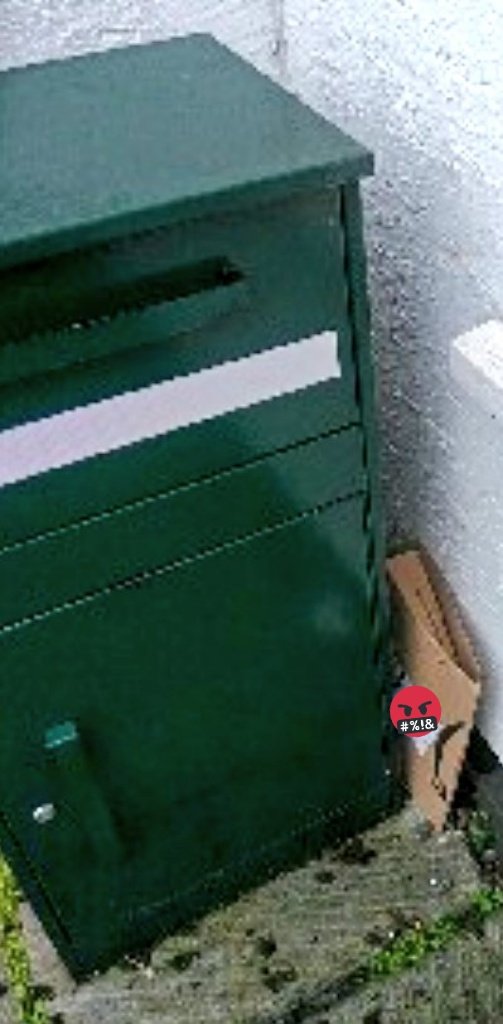 Thank fuck I bought that expensive parcel box, put reflective tape on it and a big red 'PARCELS' sign above it...