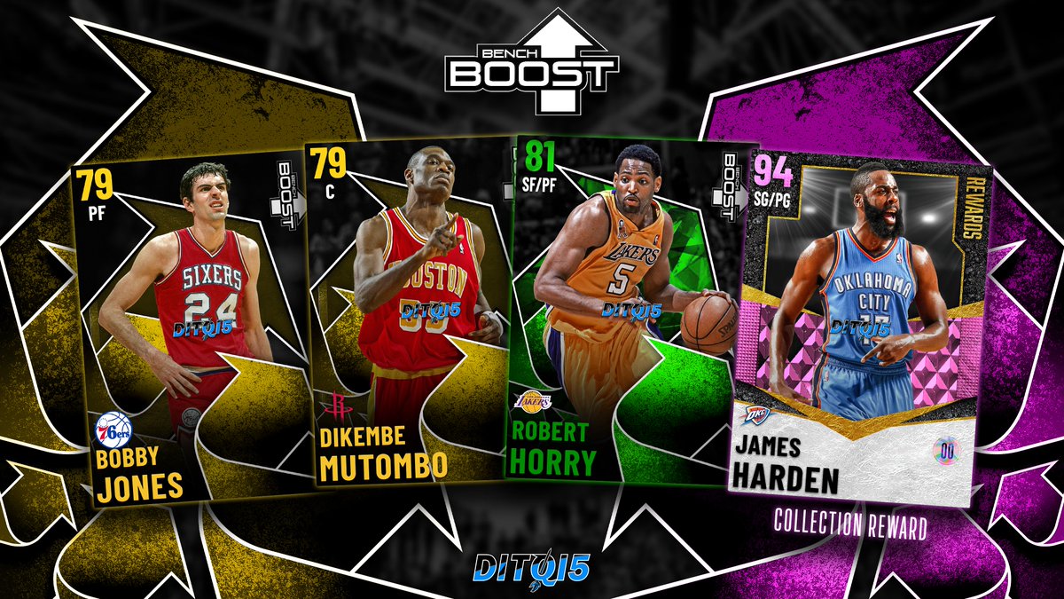 I present my first MyTEAM concept of #NBA2K21: ⬆️BENCH BOOST⬆️! Making its return from NBA2K18, this collection highlights a handful of the greatest forces off the bench from both past and present! Collect them all for Pink Diamond James Harden! ❤️'s and 🔁's greatly appreciated!