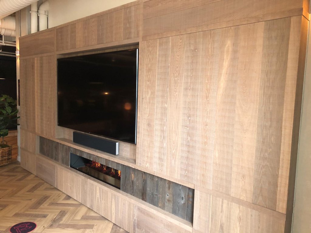 Lignify1's tweet image. Who remembers our feature fire place? Take a look at the finished article, now installed on site ✅