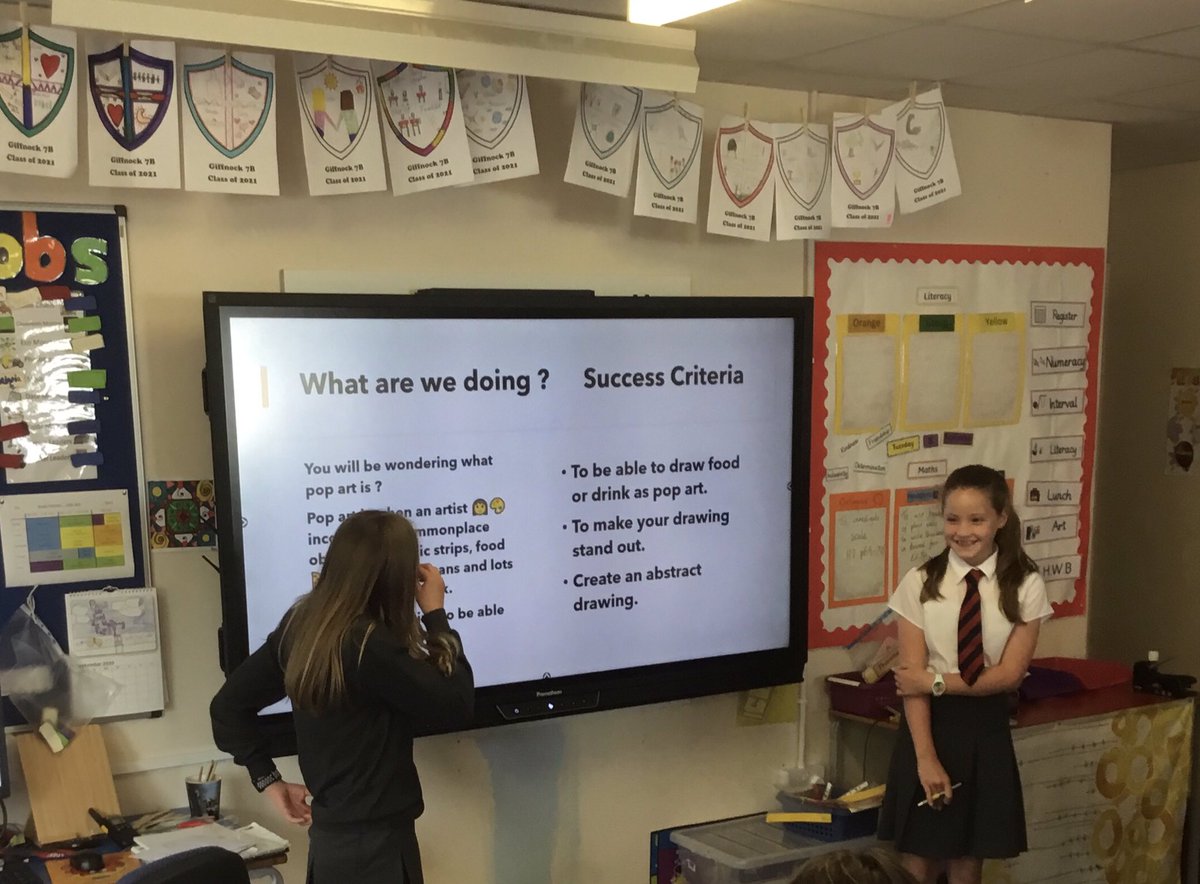 giffnockprimary's tweet photo. Another great example of child led learning from Rachel & Edie in 7b #popart #teachalesson #successcriteriabetterthanMrHendry https://t.co/0jiUqcI1wU