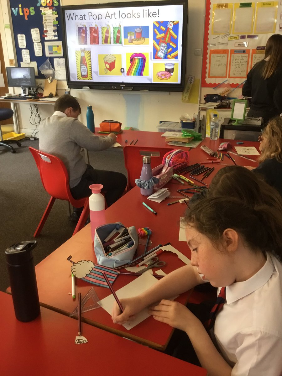 giffnockprimary's tweet photo. Another great example of child led learning from Rachel & Edie in 7b #popart #teachalesson #successcriteriabetterthanMrHendry https://t.co/0jiUqcI1wU