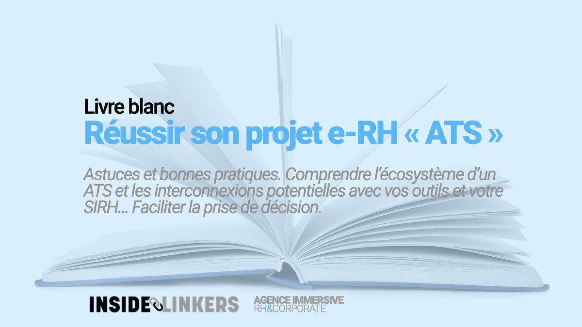 insidelinkers's tweet image. [#Livreblanc] Comment choisir son #ATS ? Comprendre son écosystème. Les bonnes questions à se poser. Ls bonnes pratiques...
Télécharger notre livre blanc ici : insidelinkers.fr/2020/08/25/liv…