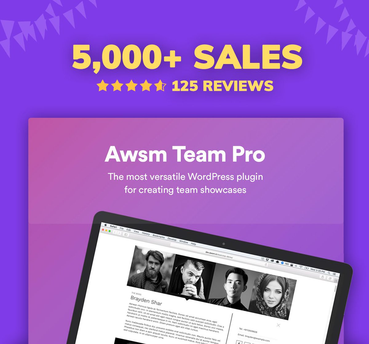 awsmin's tweet photo. We hit a milestone today!
Awsm Team Pro, one of our premium plugins, cracked the 5,000 sales mark in CodeCanyon. 💫🥰
👉 https://t.co/brWfHd5pvv
#awsmin #milestone #5ksales #awsmteam #teamplugin #wordpress https://t.co/KOca1UuW2m
