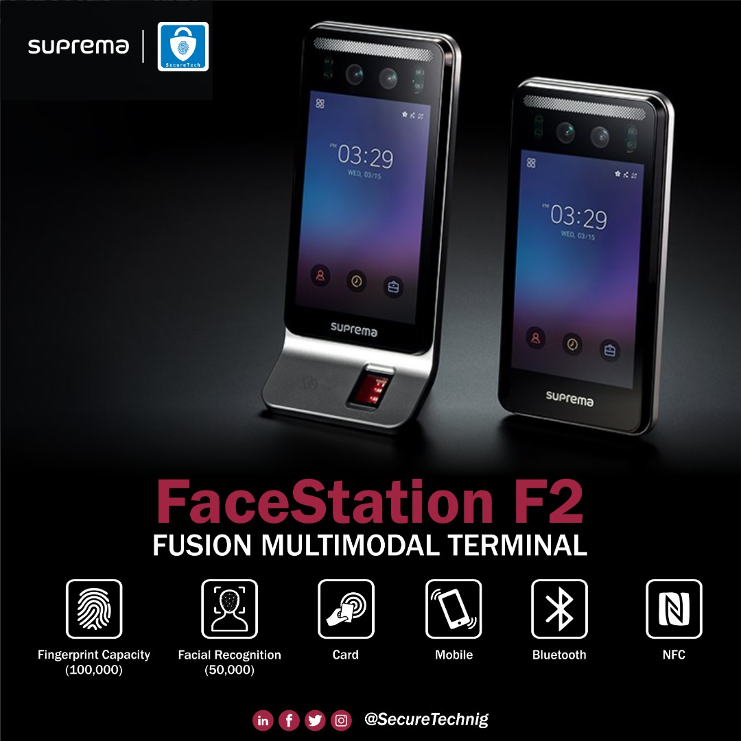 SecureTechNig's tweet image. Experience the exceptional authentication accuracy and anti-spoofing performance achieved by Suprema’s unique Fusion technology.
Product available hit on this link to place an order asap 
securetech.com.ng/?s=facestation…
#securetechnig #accesscontrolsolution 
#supremafacestation