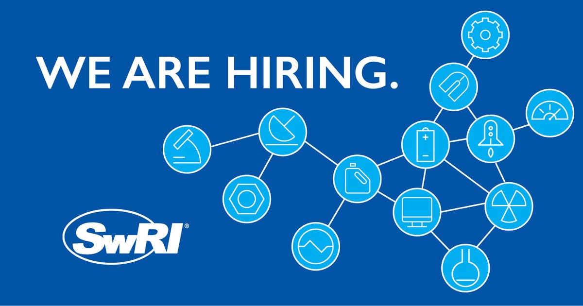 SwRI's tweet photo. Now hiring in OKC! Join our staff as an engineer developing mechanical and electrical systems for aerospace applications. Requires a BS in computer or electrical engineering or related, with 6 years of experience. (Job ID 16-01058) #hotjoboftheweek
https://t.co/iROr8ETXmU https://t.co/93ACdaO4yS