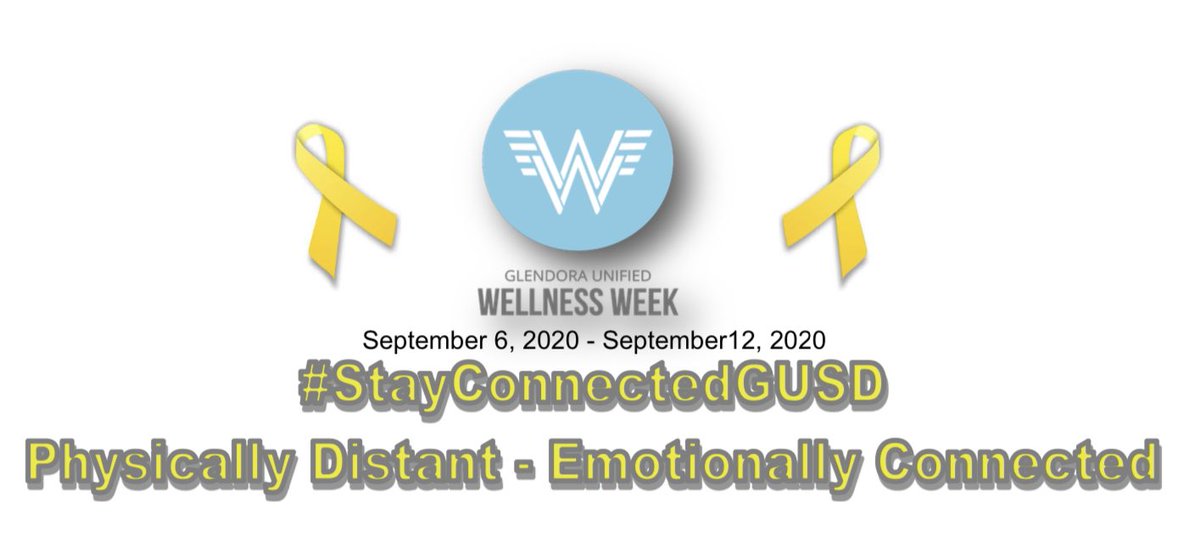 JoyDunn21's tweet photo. Physically Distant • Emotionally Connected #wellnessweek2020 #stayconnectedGUSD @GlendoraUnified Tuesday- Connect with Community https://t.co/BMRAYENrJO