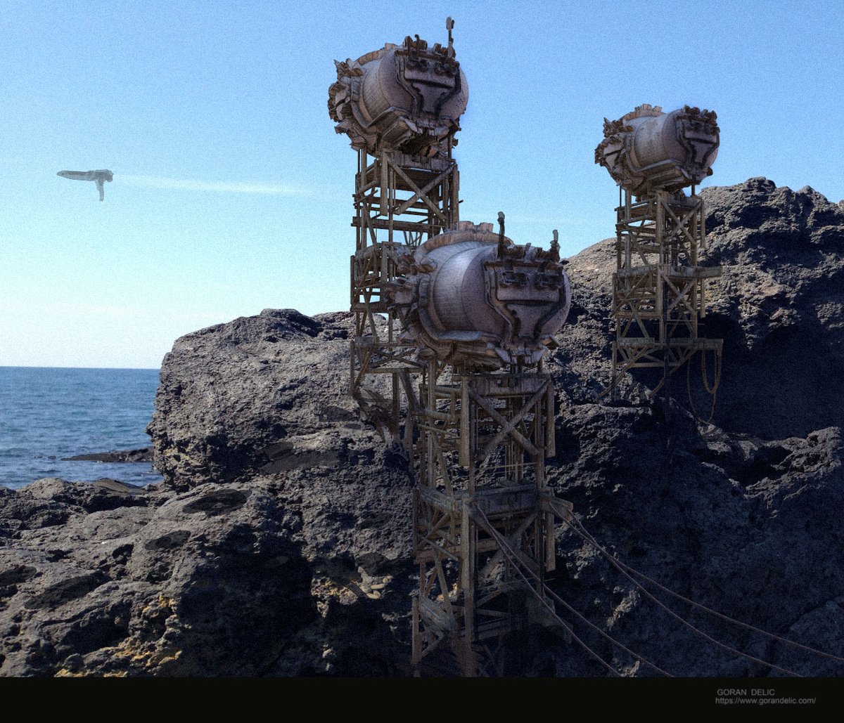 Doodling before work,luckily work start at 10 AM
some construction site with abandoned out of time devices
#doodling
