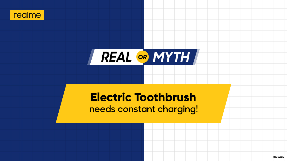 realmenarzoIN's tweet photo. #Contest
You are just one reply away from winning the realme M1 Sonic Electric Toothbrush #ForPerfectOralHealth. 
Don’t forget to use #RealOrMyth! https://t.co/znSoqefQ7B