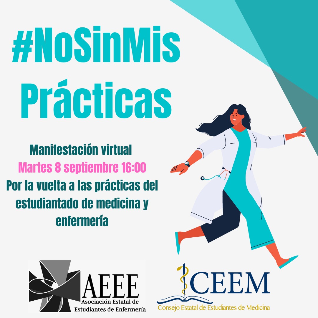 AEEEnfermeria's tweet photo. ¡Damos comienzo a la manifestación virtual!
#NoSinMisPrácticas https://t.co/1N1F3bgzGG