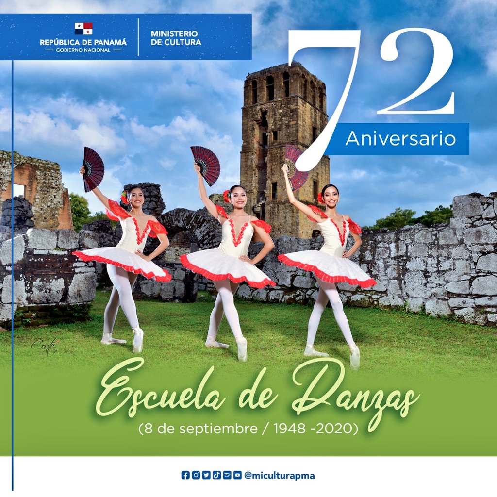 El Ministerio de Cultura, a través de la Dirección Nacional de Educación Artística, felicita a los docentes, administrativos, estudiantes y acudientes de la ESCUELA DE DANZAS por sus 72 años como ente formador de los más sobresalientes profesionales de la danza en Panamá.