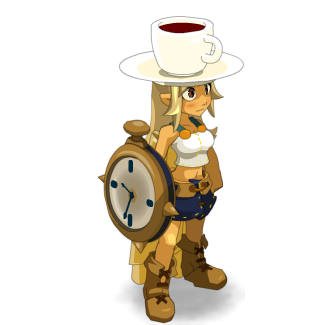 Ejiil's tweet photo. @SkinyDofus @dofusbook_modo @DamienBento @XVI_ox @Histerik007 Pile à l'heure pour le goûter ! Je participe avec ce skin qui fait référence au Lièvre de Mars d'Alice au Pays des Merveilles. Joyeux non anniversaire ! https://t.co/FMHsreNUPq