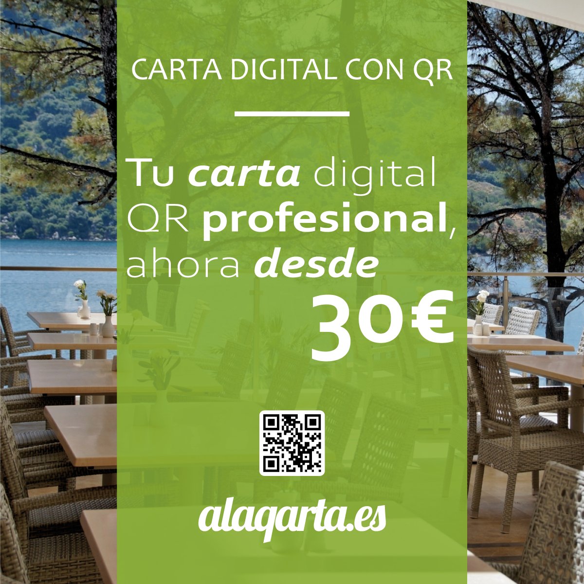 alaqarta's tweet photo. ¿A qué esperas para tener tu #carta #digitalizada? Ya muchos #bares, #resataurantes y #cafeterías se han pasado a las #cartasdigitales.

En manos de profesionales, tu #carta un año por sólo 30€ 💶‼

Más info 👉👉👉 https://t.co/4cqYDbsf8A
#terrazas #baresesp #restaurantesp https://t.co/SWxtU92Fer