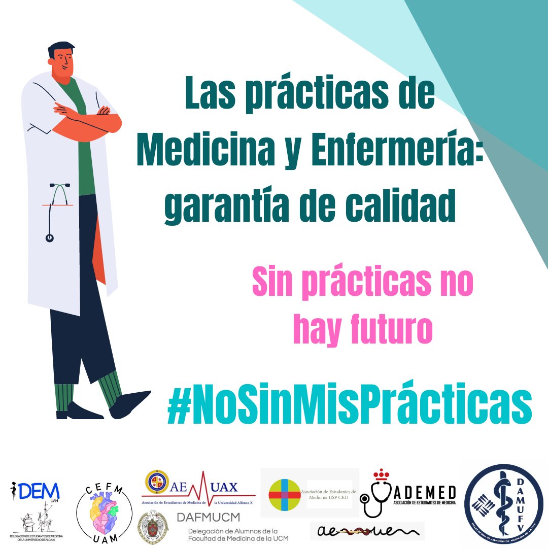 cefmuam's tweet photo. Comenzamos la manifestación de estudiantes de Enfermería y Medicina de la Comunidad de Madrid para pedir la vuelta a las prácticas clínicas, 
¡¡#NoSinMisPrácticas!! 

@SaludMadrid @ComunidadMadrid https://t.co/jN6I2dDl8D