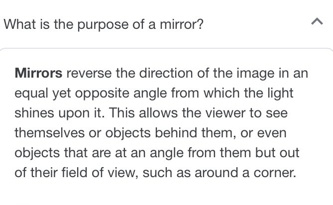 How do mirrors work? Mirrors reflect Light. Mirrors don’t work without it. 2/