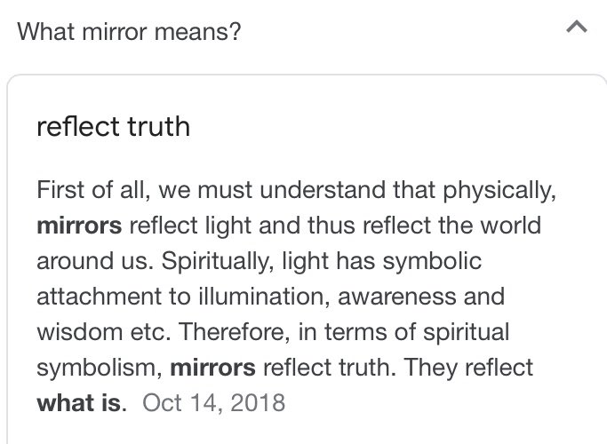 God is calling us to be spiritual mirrors. I’ve been digging & sharing threads on the darkness in this world. It was necessary.The darkness has been & will be exposed, fully.Now it’s time for us to shine light. His light that lives in you. 3/