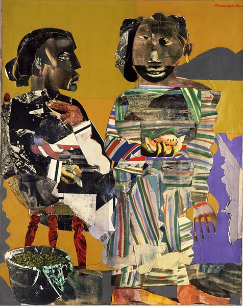 sim_barr's tweet photo. #RomareBearden (1911-1988) was dedicated to the #CivilRights & was heavily influenced by #Jazz & spontaneity #americanartist #art #artist #collage #africanamericanartist #africanamericanart #artworld #folkart #collageart #harlemartist #thespiral #color #useofcolor https://t.co/a7e9GJcCQx