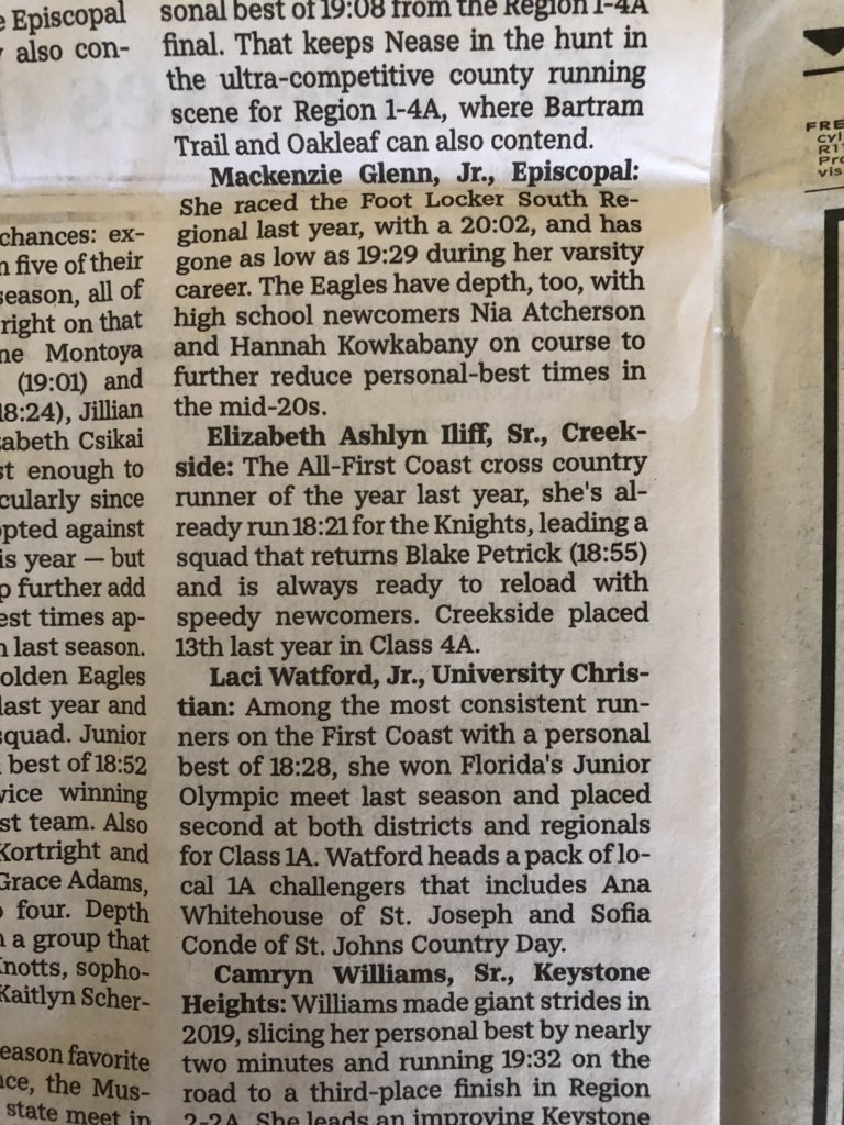 defyagerunning's tweet photo. Boys and Girls @CreeksideATH XC team leaders Jesse and Ashlyn in Times Union today. Look for strong results  from boys under new coach @CashTampa and perennially strong girls team under @mandyccrnr #redandblackforever https://t.co/lcdeagJbRZ