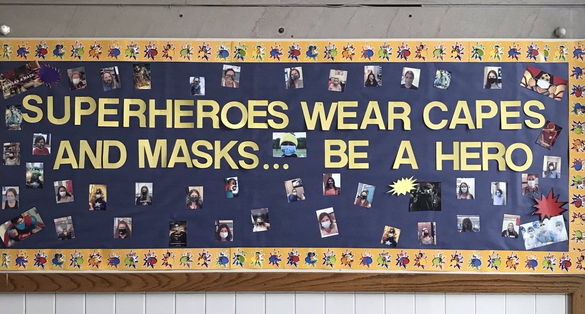 principalvsgs's tweet photo. Our heroes Superman, Wonderwoman, front line workers and our teachers at VSGS remind us to “Be a HERO” wear a mask! https://t.co/l7XUleWXjh
