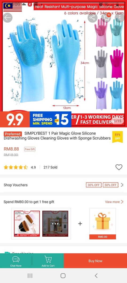 I need this glove , tangan pun kering cuci pinggan.Link- https://shopee.com.my/product/83894106/6109034919?smtt=0.0.9