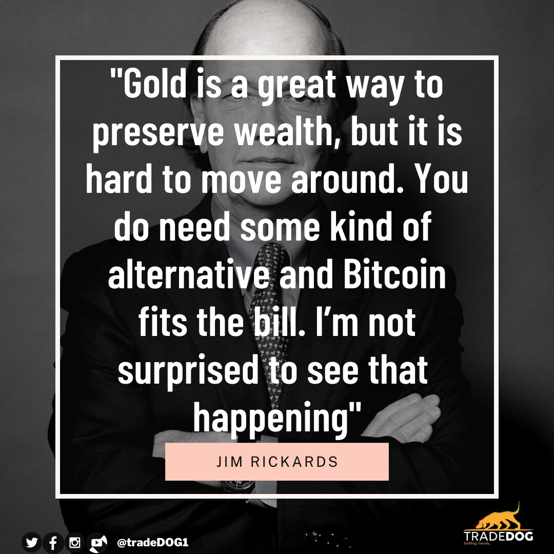 TradedogCrypto's tweet photo. " Crypto Quote of the Day "
Hey Guys! Today in this segment, we have " Jim Rickards " with usπͺπ talking about Blockchain.
Follow us to get daily updates about the Cryptocurrency Industry and much more stuffπ
#Crypto #cryptoquote #quotes #tradedog #cryptoquotes #btcquote https://t.co/S7sTevSzVo