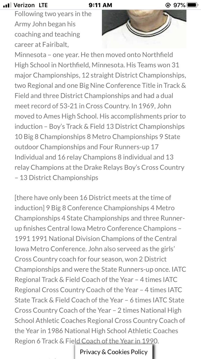 Hall of Famer in every way.  
RIP Coach Sletten.